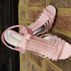 New York Transit Pink Strappy Heels. Never worn.